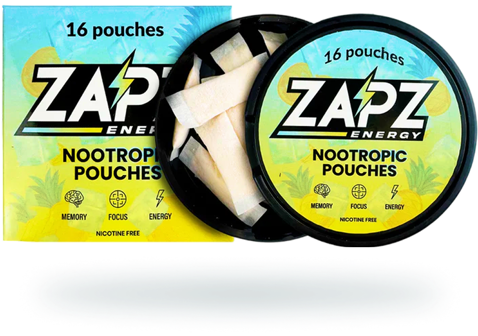 Zapz Energy Nootropic Pouches - Pineapple Ice