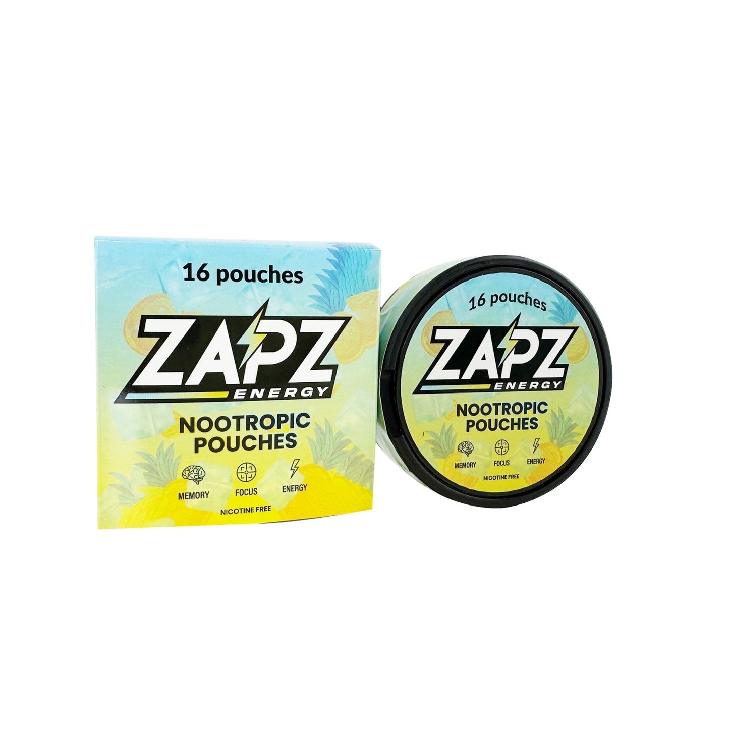 Zapz Energy Nootropic Pouches - Pineapple Ice